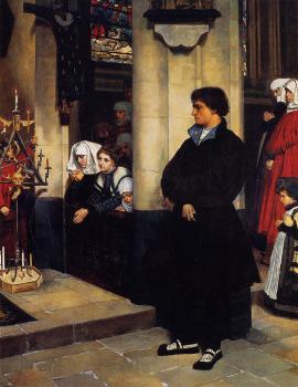 James Tissot : During the Service, Martin Luther's Doubts